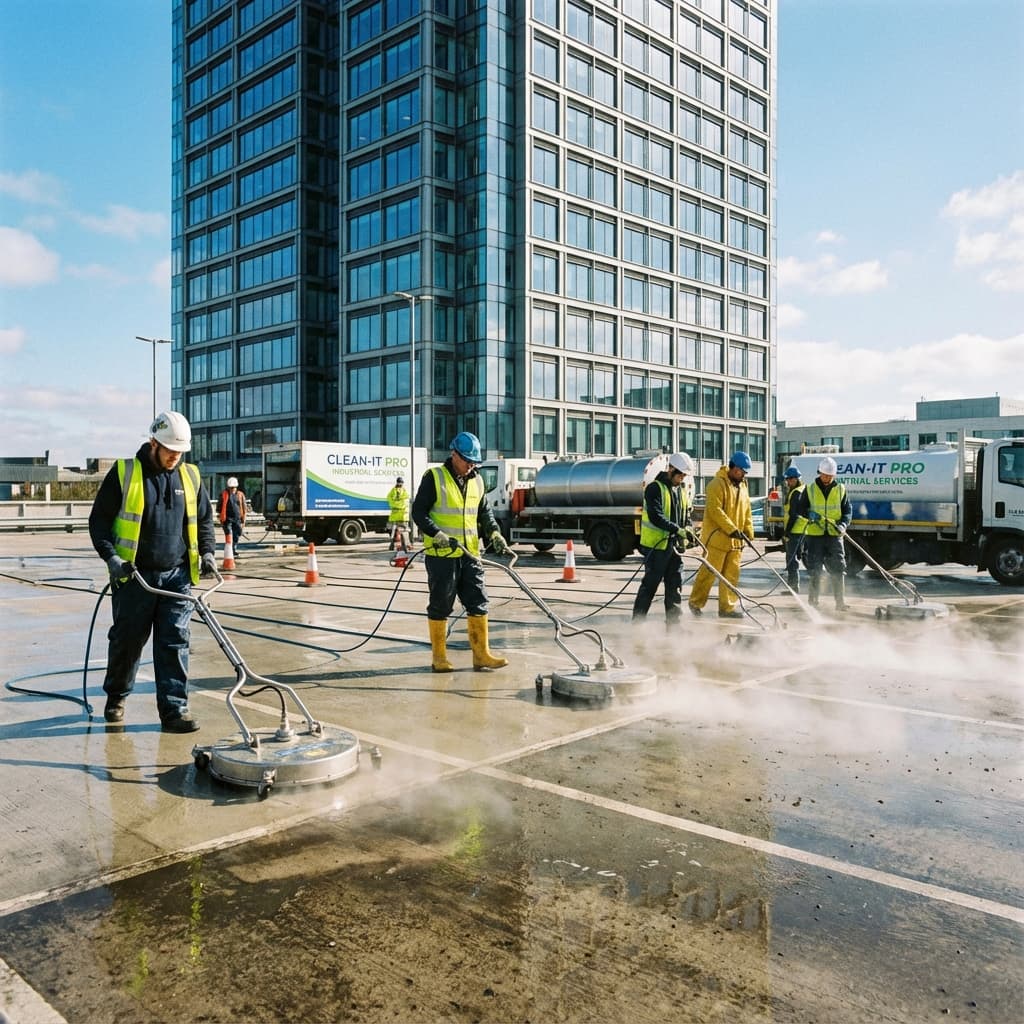 Commercial pressure washing