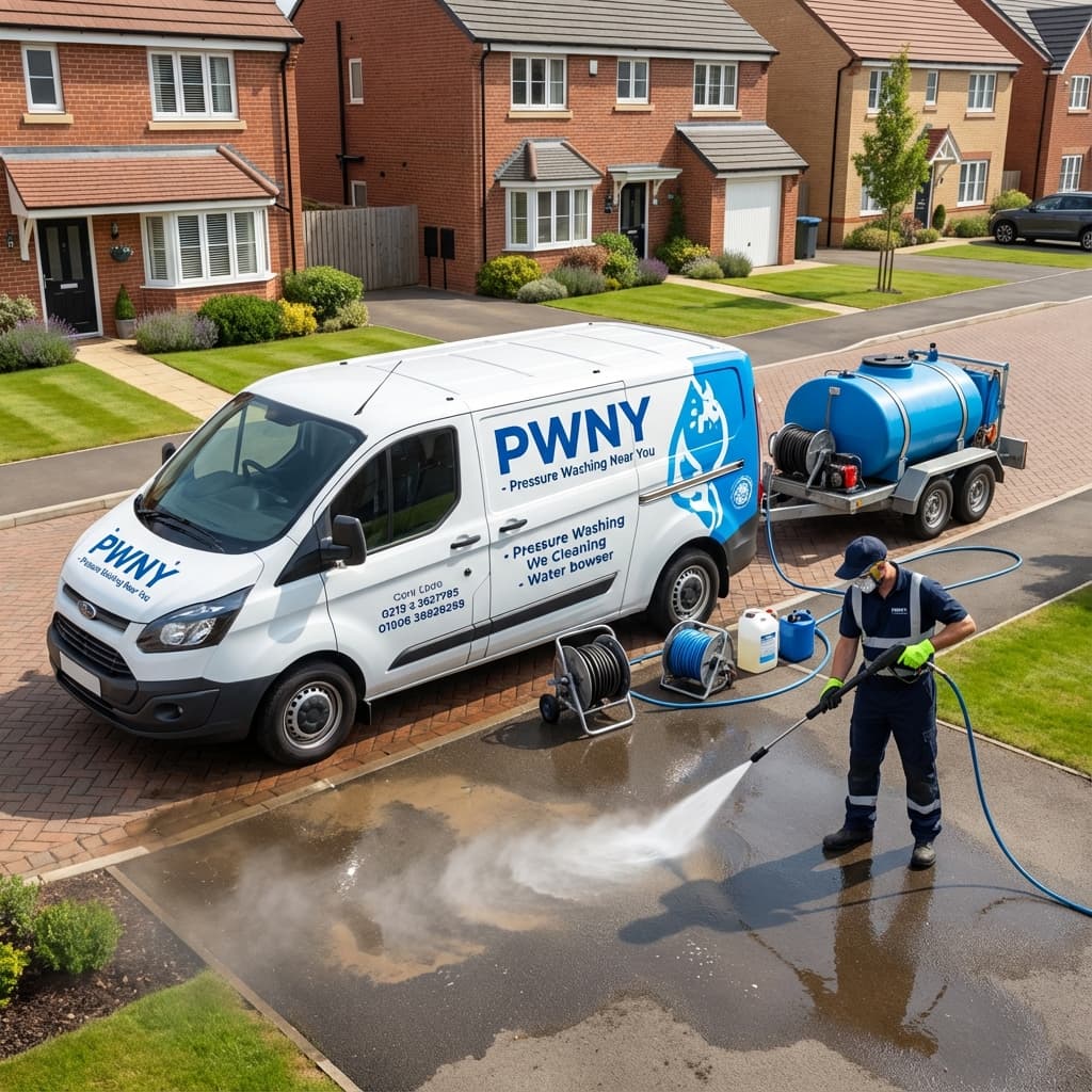 Pressure Washing Near You van and professional equipment
